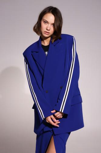 Пиджак с лампасами синий