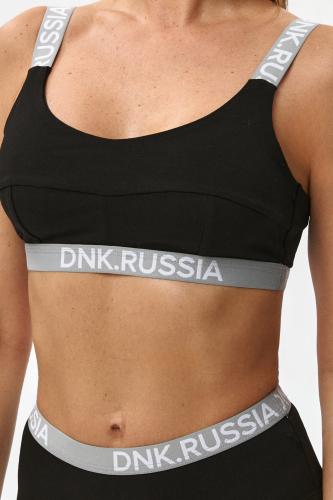 Топ бельевой на бретелях черный
