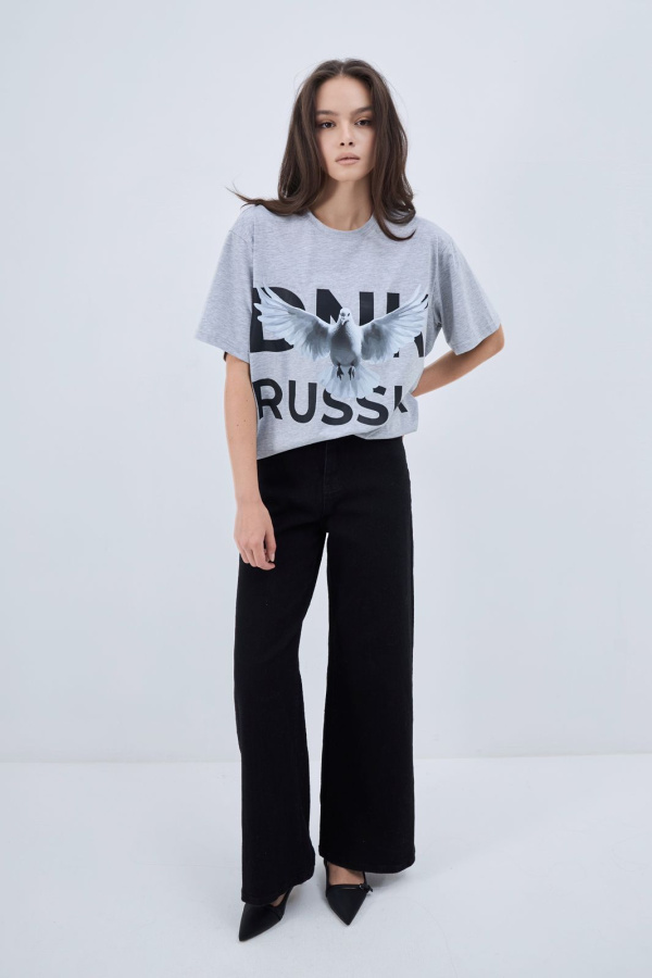 Футболка голубь серая Футболка голубь серая