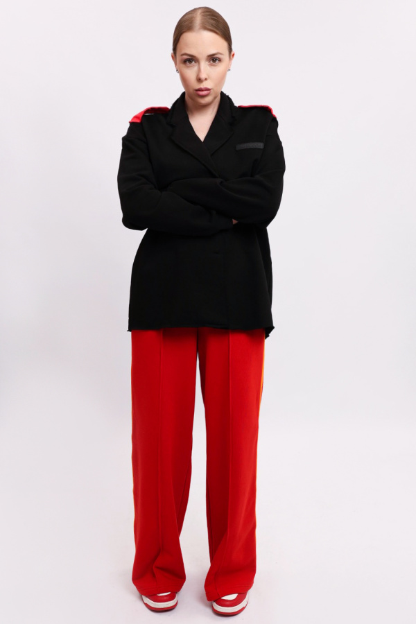 Пиджак с погонами черный