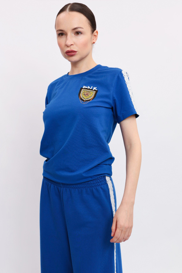 Футболка с лампасами синяя