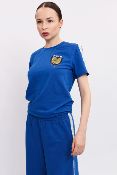 Футболка с лампасами синяя