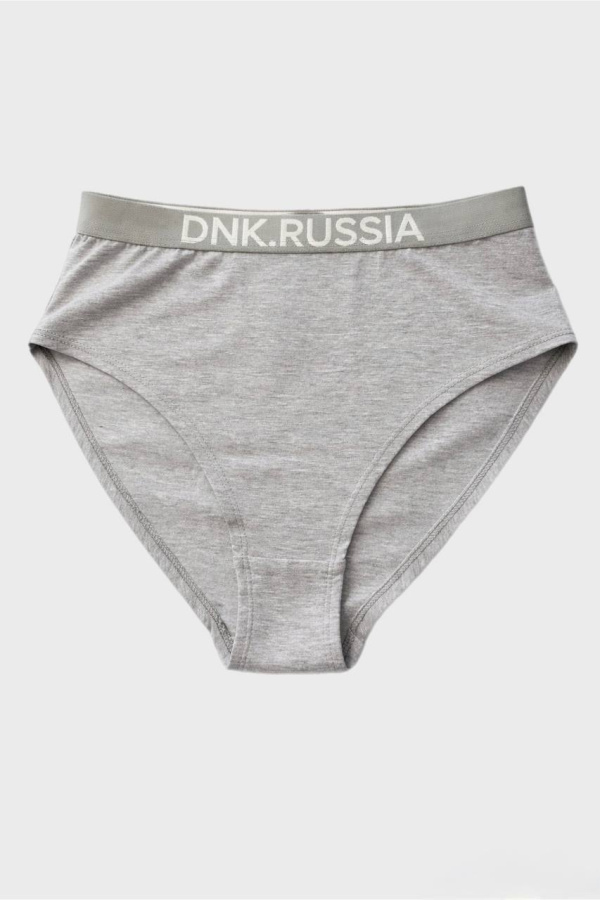 Трусы высокие серый меланж
