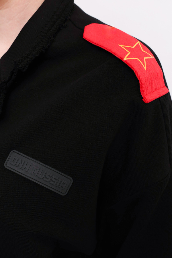 Пиджак с погонами черный