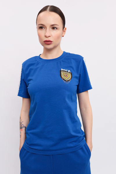 Футболка с лампасами синяя