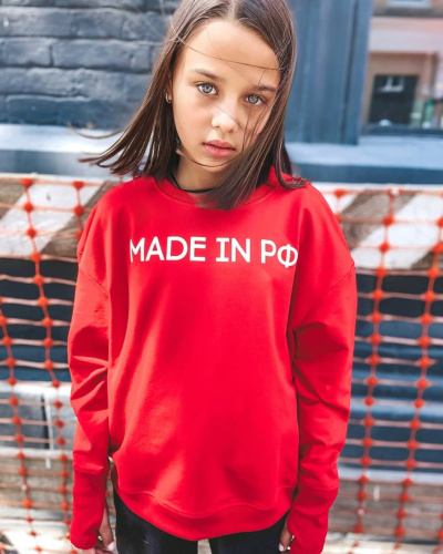 Свитшот Made in РФ красный