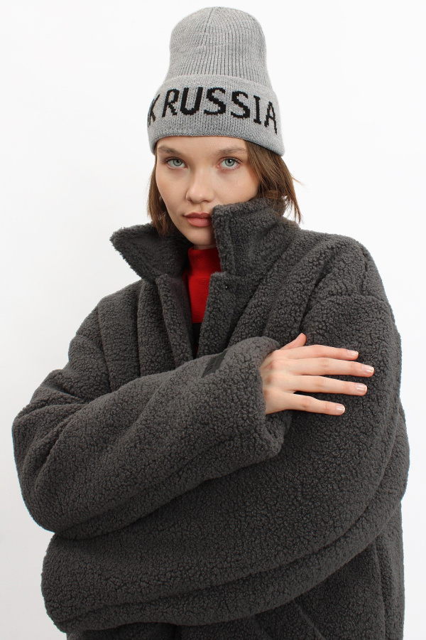 Шапка серая
