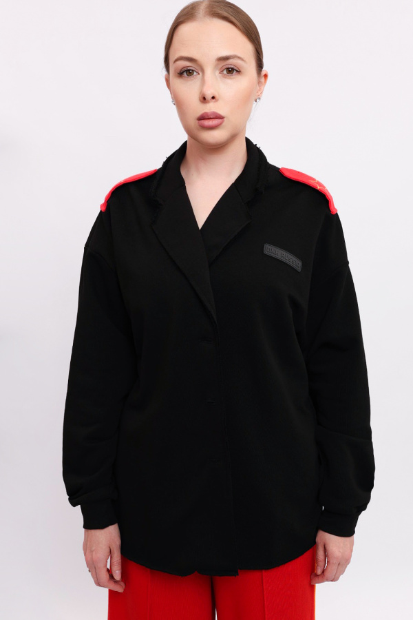 Пиджак с погонами черный