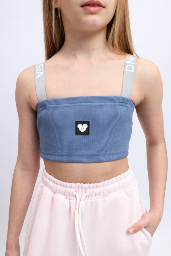 Топ в рубчик голубой Топ в рубчик голубой