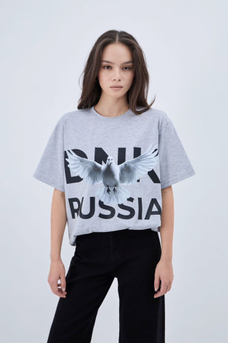 Футболка голубь серая Футболка голубь серая