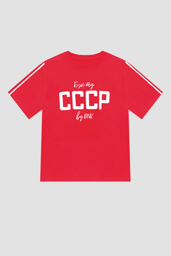 Футболка с принтом красная