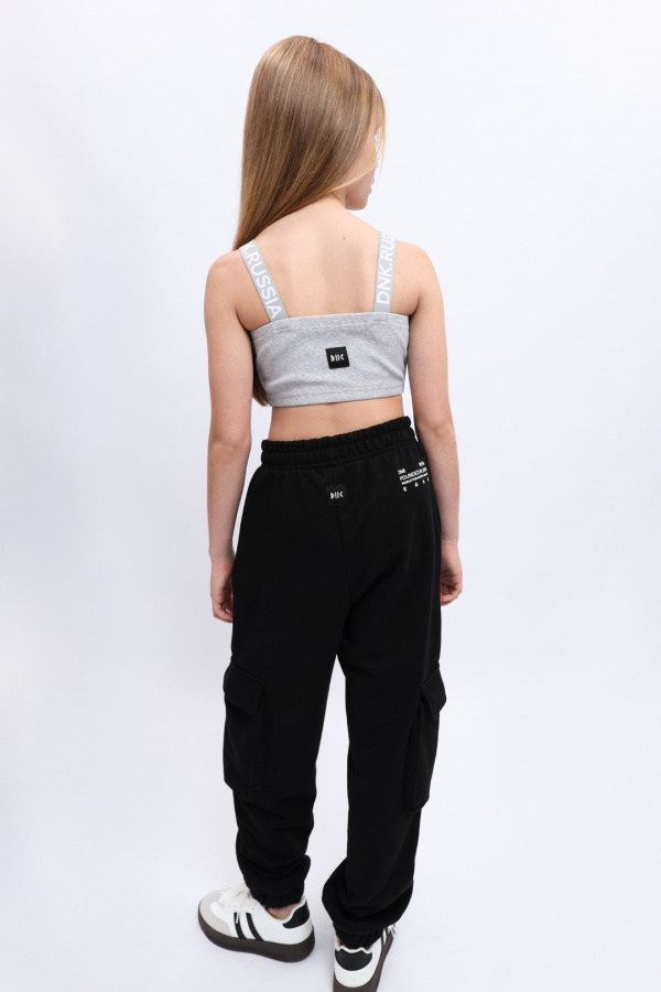 Топ в рубчик серый Топ в рубчик серый