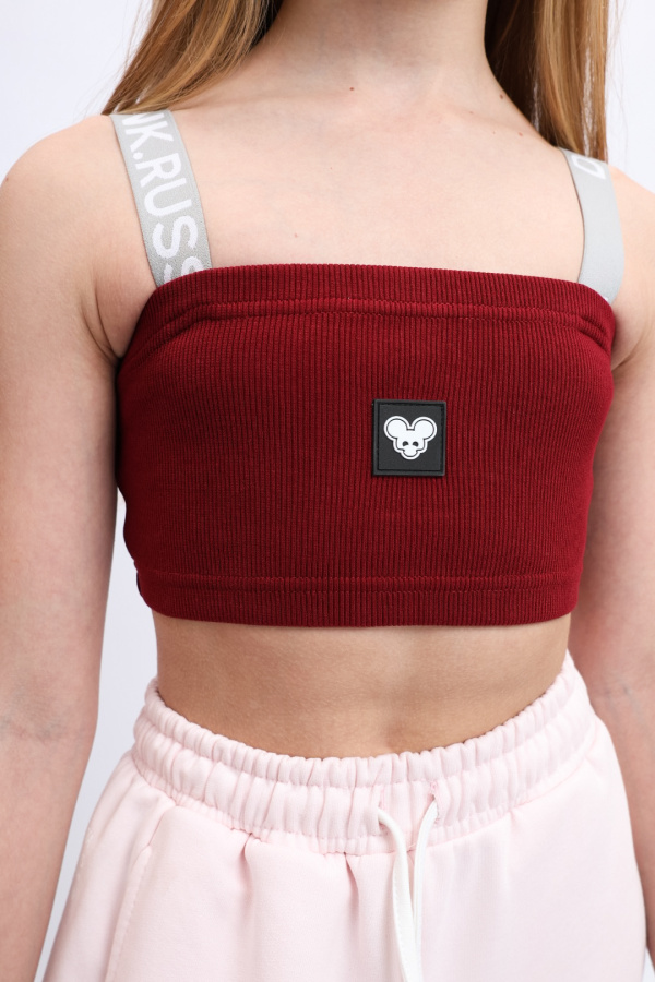 Топ в рубчик красный Топ в рубчик красный